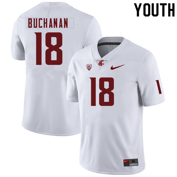 Youth #18 Marshawn Buchanan Washington Cougars College Football Jerseys Sale-White